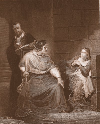 Joan of Arc, engraved by Strunz by Hippolyte Delaroche